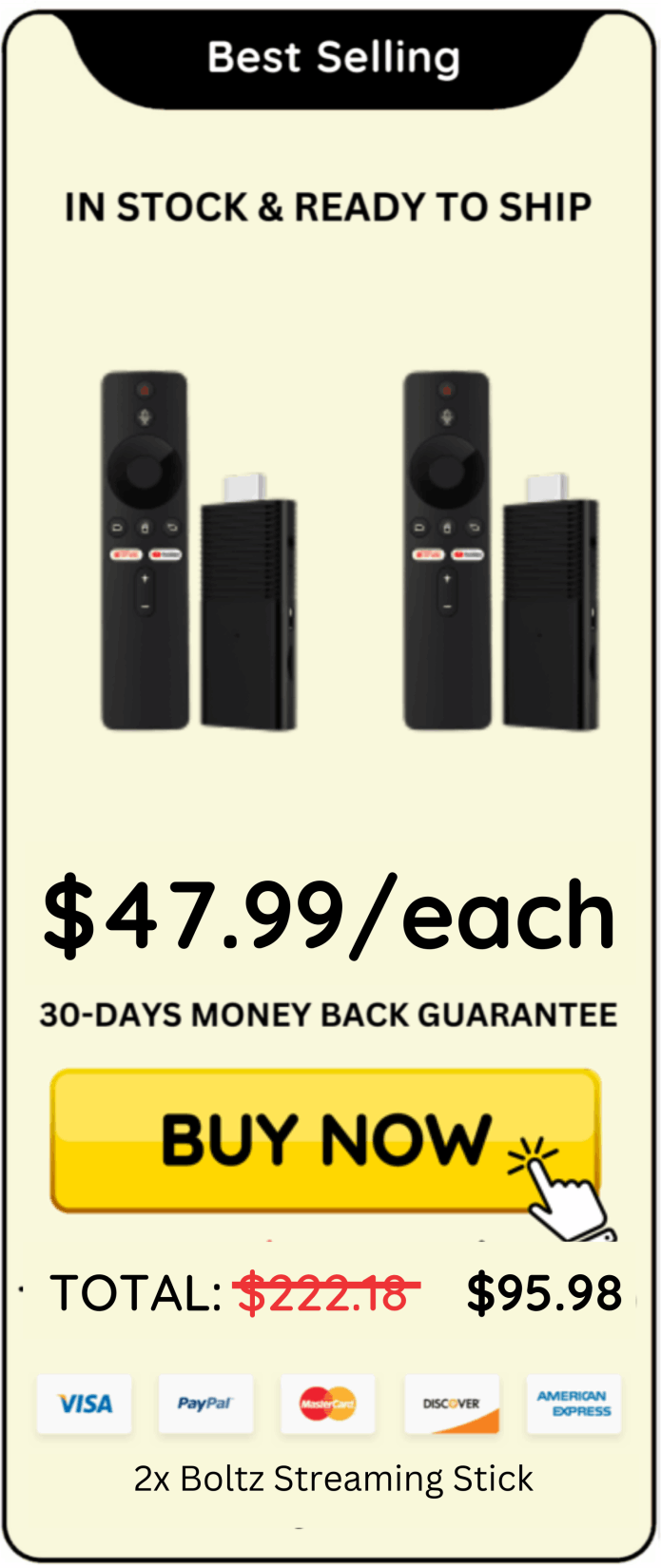 Boltz Streaming Stick offer price